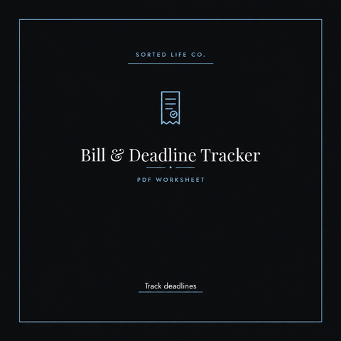 Bill & Deadline Tracker — blue cover