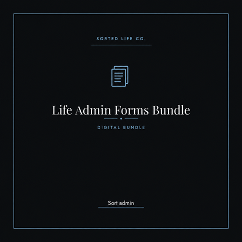 Life Admin Forms Bundle — blue cover
